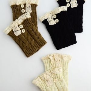 KNIT LACE BOOT CUFFS Asst Colors